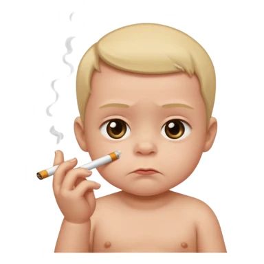 Baby smoking a cigarette sticker