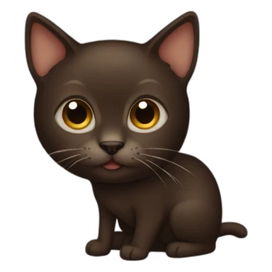 Small Dark brown cat sticker