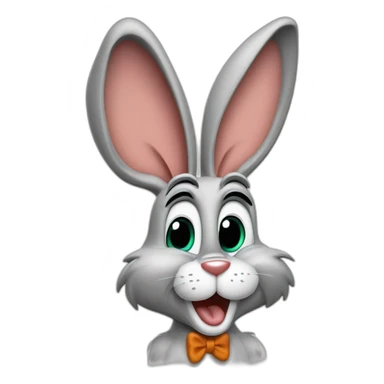 Bugs bunny saying tongue about to say no sticker