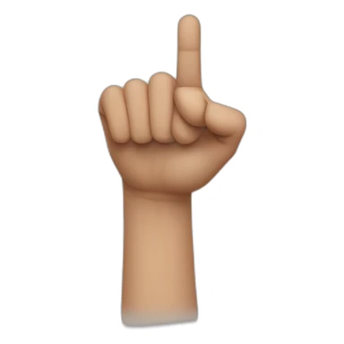 right hand with pointer finger pointing up and thumb pointing left and all other fingers down sticker
