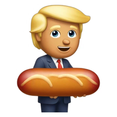 trump-holding-his-sausage sticker