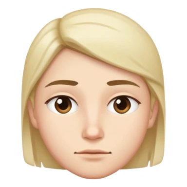 person with a neutral expression and a small bump under the skin on the face sticker