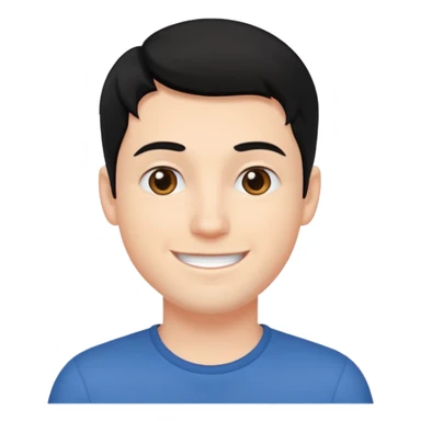 Joven blanco de buena parecencia cabello negro sticker