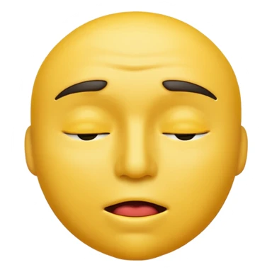  A male emoji with hyper lips with it’s eyes closed not smiling with its mouth closed and it’s yellow while making the ishowspeed face sticker