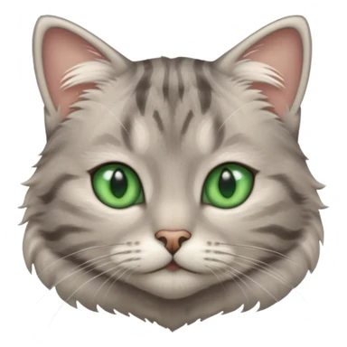 Silver tabby cat face sticker