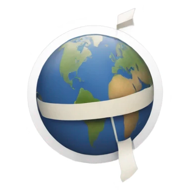 Globe with check sticker