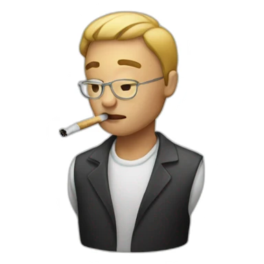 Person smoking  sticker