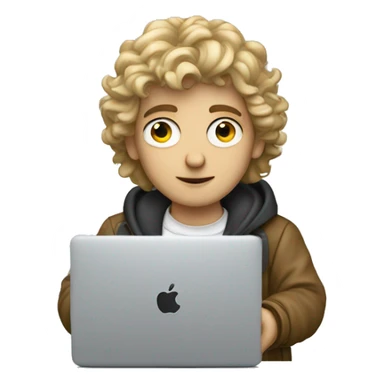 italian white boy Music producer with a Macbook  sticker