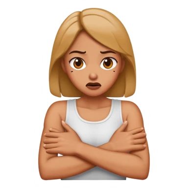 Women arms crossed choking new mad sticker