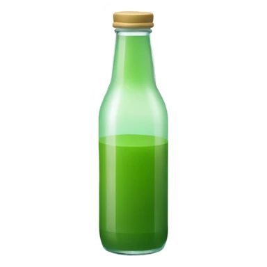 Bottled green juice sticker