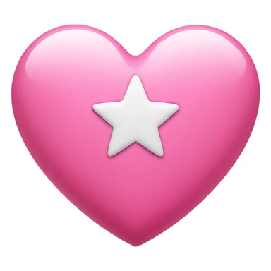 pink heart with star  sticker