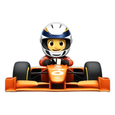 F1 car racer thumbs up sticker
