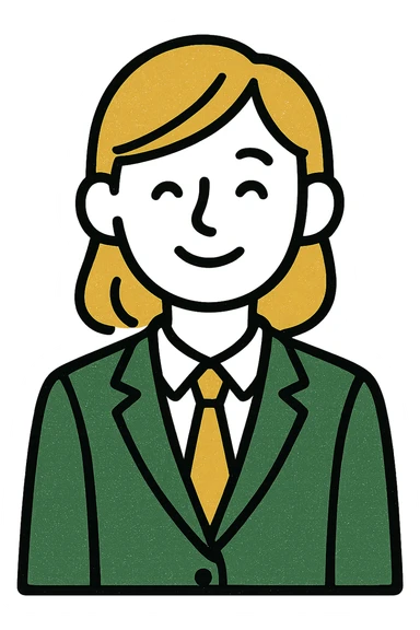 woman in suit, minimalistic, green gold and white color scheme, clean lines sticker
