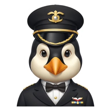 penguin soldier with a monocle face only sticker