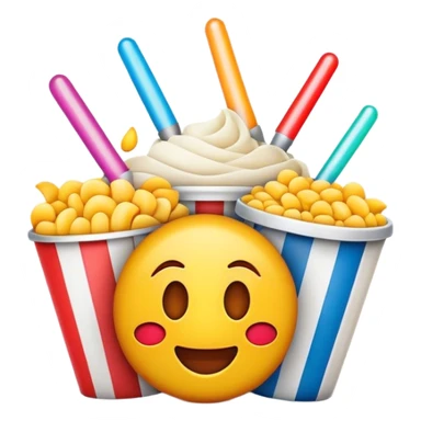 Cinematic Realistic Zagreb Film Festival Pop Culture Emoji, showcasing a vibrant, artistic festival atmosphere rendered with dynamic textures and cinematic, festive lighting. sticker