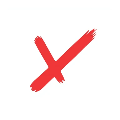 red checkmark as a 'yes' marker for text, large torn brush strokes, eastern calligraphy style, red color, no background, 512x512px sticker