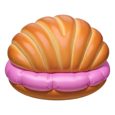 Pink concha bread inflatable sculpture  sticker