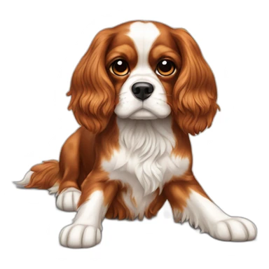 dog Cavalier King Charles Spaniel full body sticker
