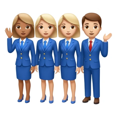 3 isometric 3d render people dressed as realtors sticker