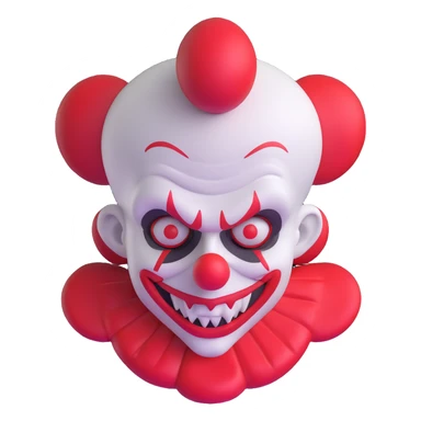 dark clown with sinister expression sticker