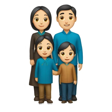Kazakh family sticker
