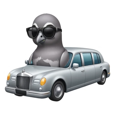 Pigeon is driving in the inside Limosine🚘🚘 sticker