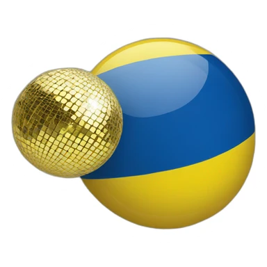 Swedish flag with disco ball sticker