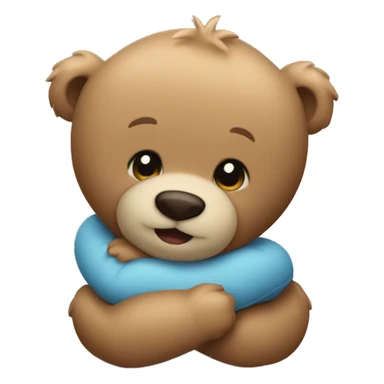 Teddy bear hug sticker