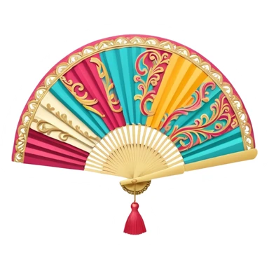 Foldable fan sticker