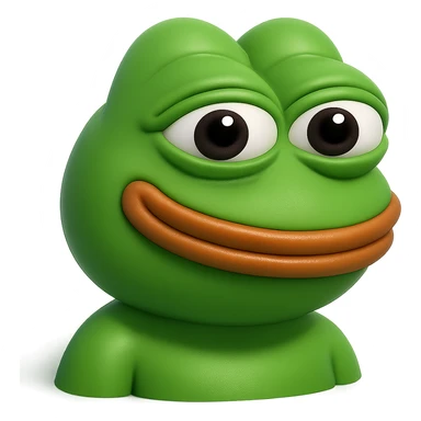 make a pepe in bright green smiling and looking straight at the camera in 3d style, good highlights and shadows, drop shadows

pepe in
- 3d style
- bright green
- smiling
- looking straight at the camera
- good highlights and shadows sticker