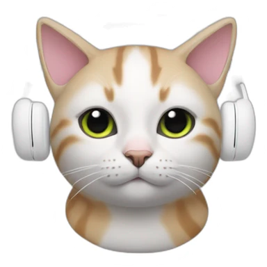 cat airpods max on head sticker