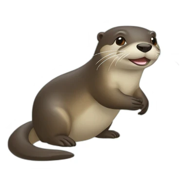 une loutre qui cuisine sticker