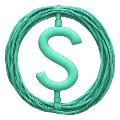 A dollar sign made out of tangled ethernet cables
 sticker