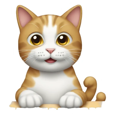 Cat typing sticker