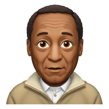 Bill Cosby with dark brown hair sticker