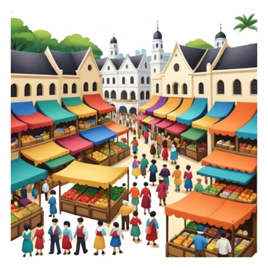 a centre of commerce; a market of British style colonialism sticker