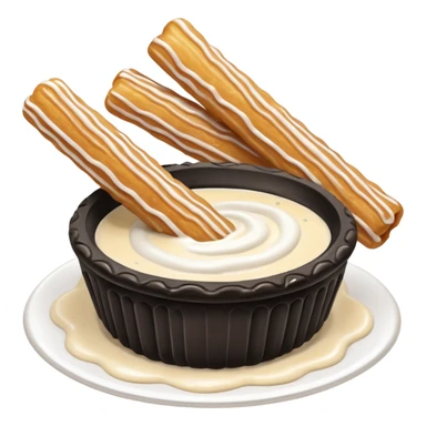 churros oreo flavor with white sauce sticker