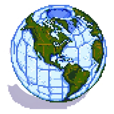 cyber earth world sticker