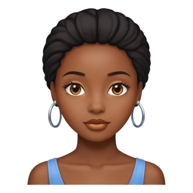 An black girl beatful sticker