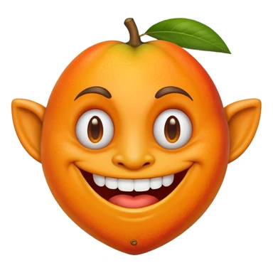 Troll face with mango sticker