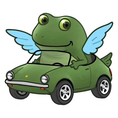 Carro con alas sticker