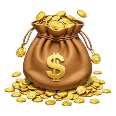 broken money bag sticker