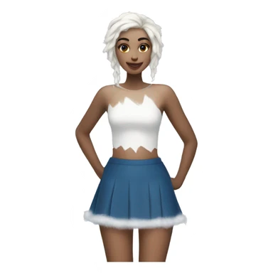 Snow Flake tights and snowy mini skirt  sticker