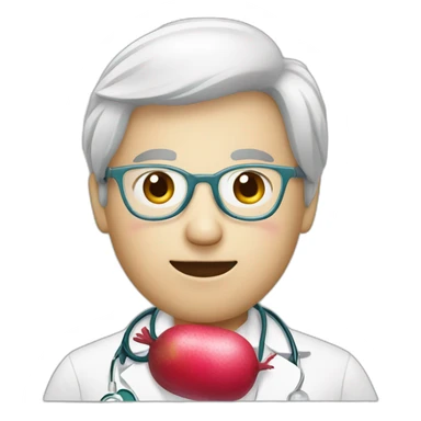 doctor with a head like radish sticker