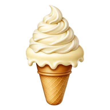 realistic iced vanilla ice cream sticker