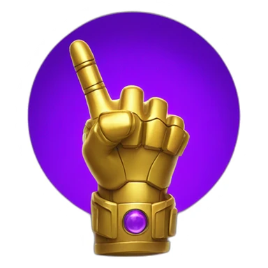 infinity gauntlet middle finger sticker