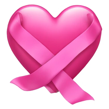 Pink heart with ribbon sticker
