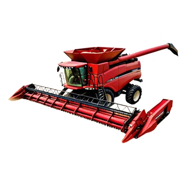 Case IH Axial-Flow 8250 (2022) – Cinematic-realistic Case IH Axial-Flow 8250 harvester, its deep red body towering over endless wheat fields. The massive cutting header slices through golden crops, sending a steady stream of grain into the bin as dust and chaff swirl in the afternoon sun. sticker