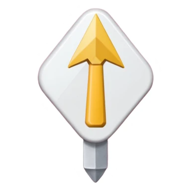 fleche directionelle blanche tres simple  sur fond de couleur rose sur un bouton   sticker