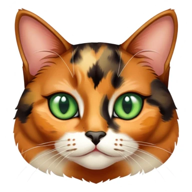 tortoiseshell calico cat with green eyes   sticker